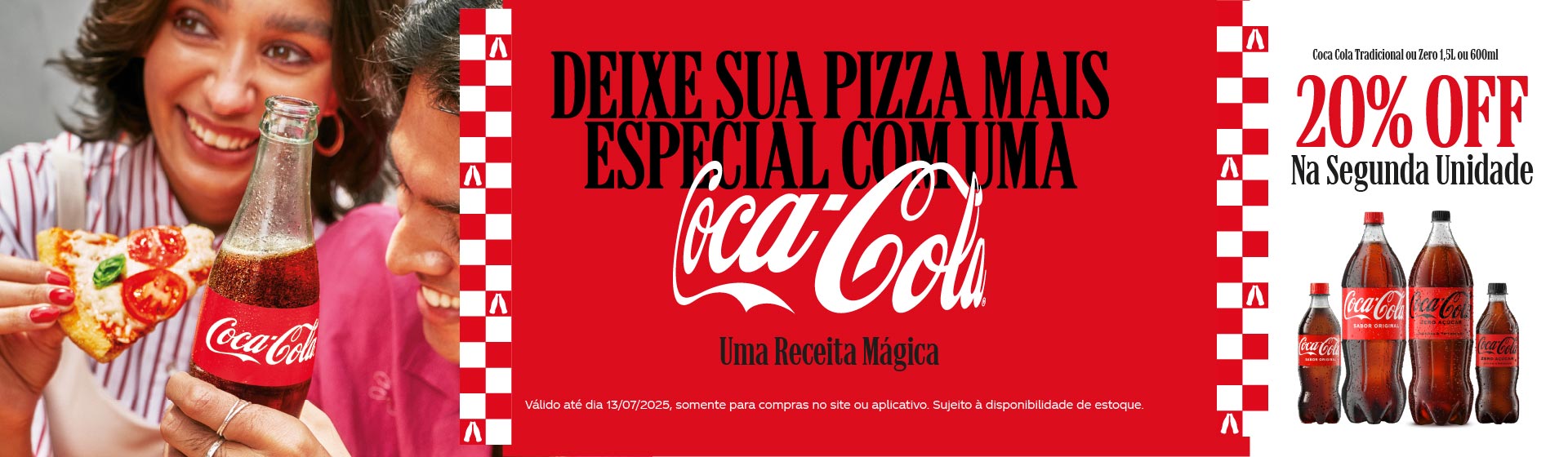 Refrigerante Coca Cola Tradicional ou Zero 1,5L ou 600ml até 13/07